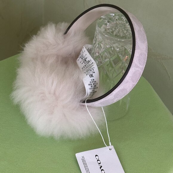 COACH SHEARLING  EARMUFFS:NWT  OFF WHITE  CCL09 main image 13